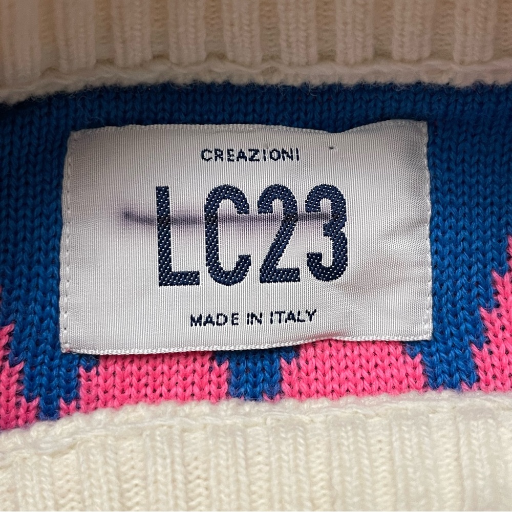 LC23 Norwegian Wool Sweater Sz L In Nudes & Neutrals - Picture 6 of 9